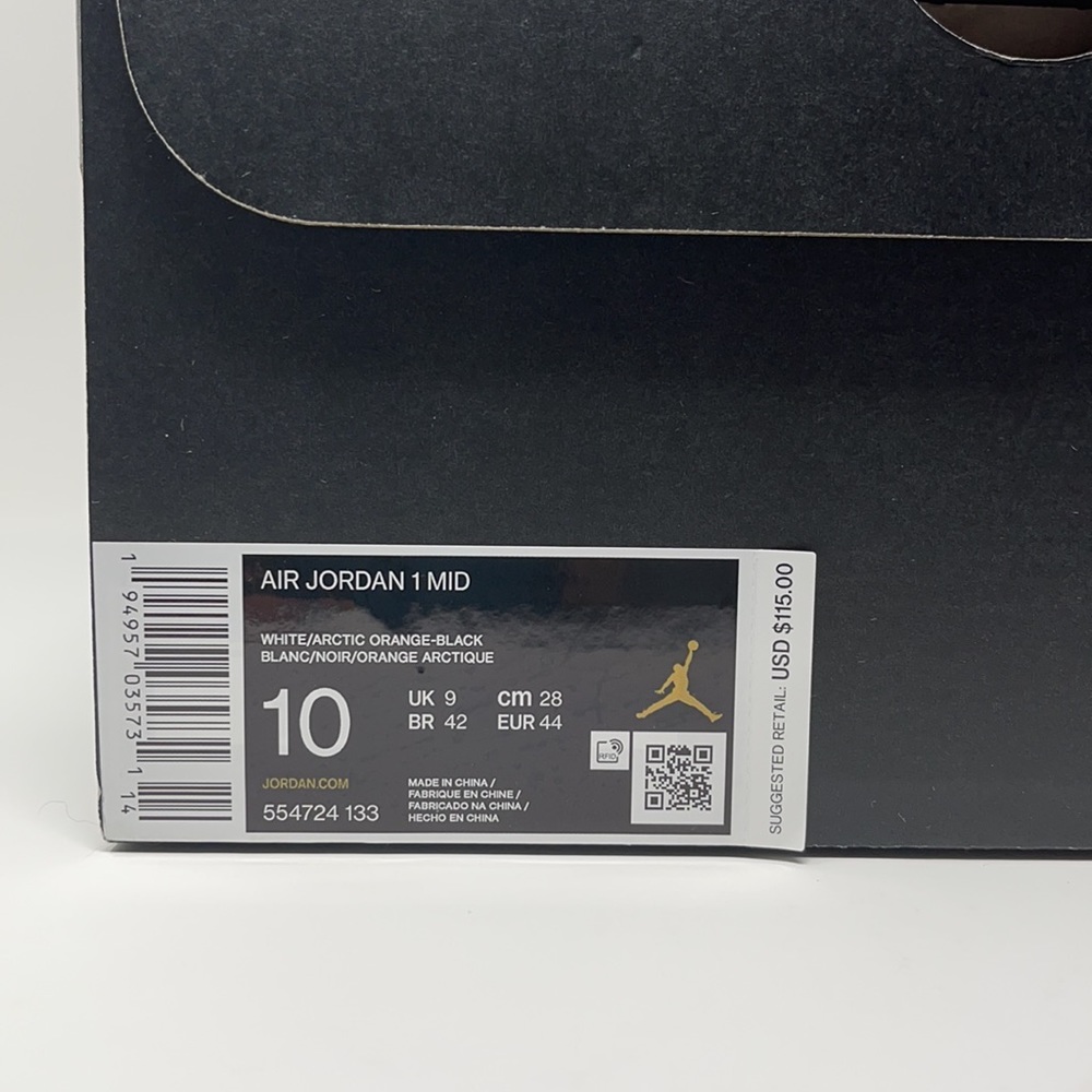 Nike Air Jordan Retro I Mid Arctic Orange Crimson - Picture 8 of 8